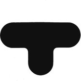 T-stuk -   Zwart  290 x 190 mm Anti-slip-vloersticker