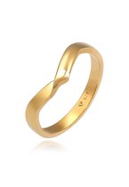 Elli Dames Ring Dames Wrap Ring V Vorm Gedraaide Trend Basic Minimaal in 925 Sterling Zilver Goud Geplaatst