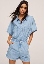 Mango Broek Katoenen Denim Jumpsuit 17061508 Tm Dames Maat - XS