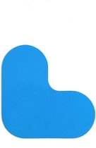 Hoekstuk -   Blauw  120 x 120 mm Anti-slip-vloersticker