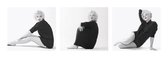 Pyramid Poster - Marilyn Monroe Sweater Triptych - 33 X 95 Cm - Zwart