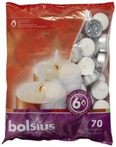 Bolsius Theelichten 3,8 Cm 6 Uur Wax  70 Stuks