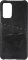 Shop4 - Geschikt voor Samsung Galaxy A72 Hoesje - Harde Back Case Cabello met Pasjeshouder Zwart
