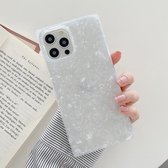 Shell-patroon Straight-Edge Soft TPU-beschermhoes voor iPhone 11 (wit)