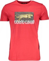 Roberto Cavalli T-shirt Rood 2XL Heren