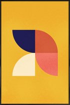 JUNIQE - Poster met kunststof lijst Tesolate -13x18 /Blauw & Geel
