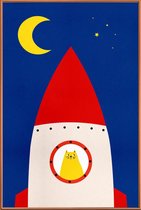 JUNIQE - Poster met kunststof lijst Off to Space -20x30 /Kleurrijk