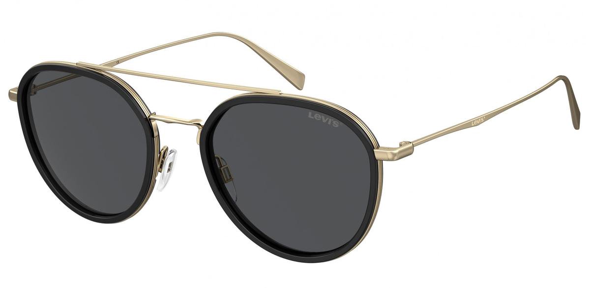 Levi's Zonnebril 5010/s Unisex Cat. 3 Rond Staal Goud/grijs