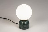Lumidora Tafellamp 74262 - E14 - Wit - Groen - Glas - ⌀ 15 cm