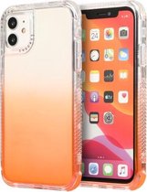 Voor iPhone 12 mini 3 in 1 Dreamland PC + TPU Gradient Monochrome transparante rand beschermhoes (oranje)