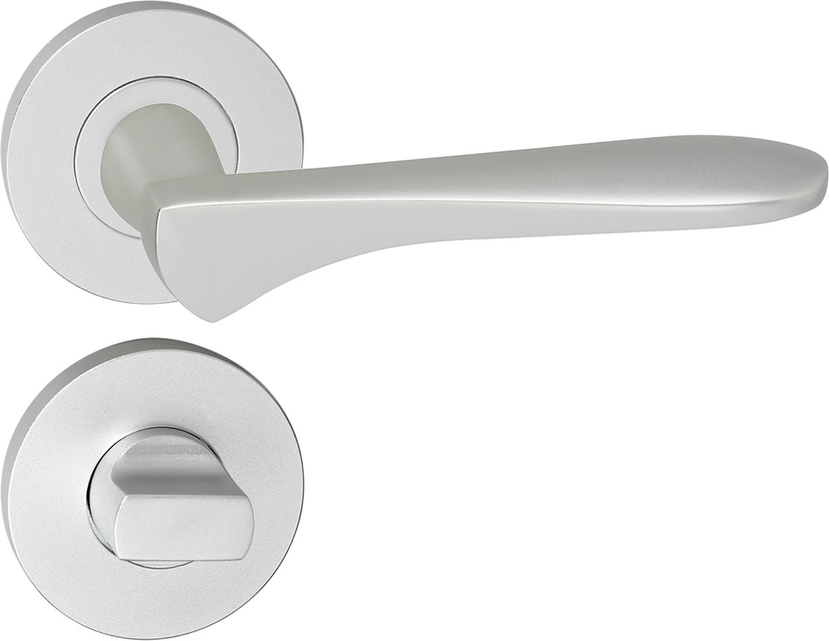 Impresso Watford Deurklink – Deurbeslag – Rond – Rozet met Toiletsluiting – Aluminium