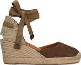 Unisa Candida Espadrilles - Met Sleehak - Dames - Groen - Maat 35