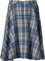 Dames rok a-lijn geblokt blauw | Maat L