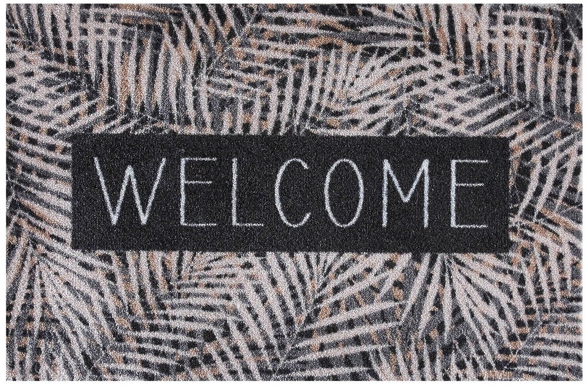 MD-Entree MD Entree - Deurmat - Schoonloopmat - Ambiance - Leaves - Beige - 50 x 75 cm