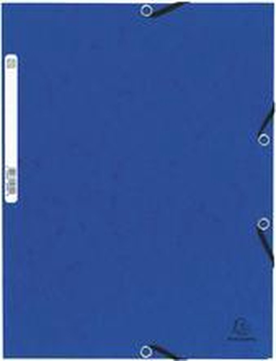 Exacompta Elastomap met 3 kleppen in glanskarton 355g/m2 - Zwart - 55301E