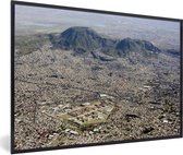 Fotolijst incl. Poster - Uitzicht vanuit de lucht over Mexico-stad - 60x40 cm - Posterlijst