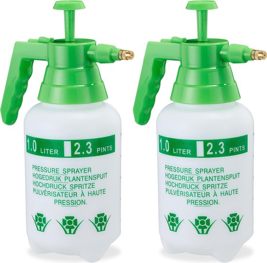 2x drukspruit 1 l - plantenspuit - onkruidspuit - druksproeier - met pomp - tuin — afbeelding 2