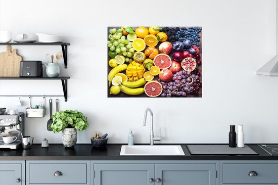 Affiche assiette de fruits en papier 80x60 cm - Tirage photo sur Poster (décoration murale salon / chambre)