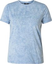 YEST Yalba Essential Jersey Shirt - Bleach Blue Denim - maat 40