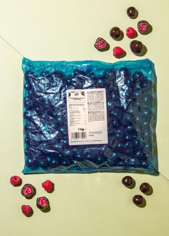 KoRo | Framboises lyophilisées au chocolat noir | 1 kg