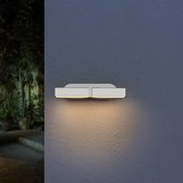 LED Wandlamp 2x6W IP54 WIT Verstelbaar - Wit licht - Aluminium - wit - Wit Neutre 4000K - 5500K - Wit - SILUMEN