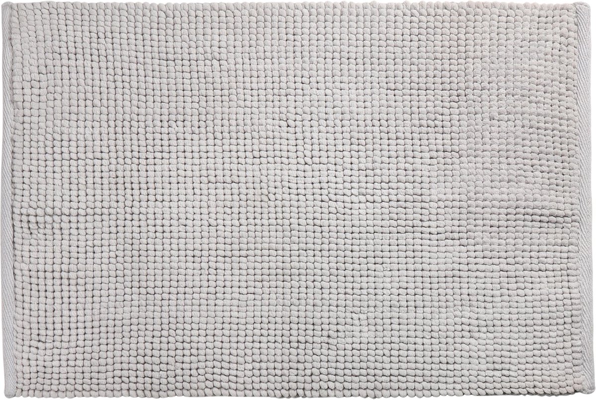 Differnz Candore badmat, geschikt voor vloerverwarming - 100% microfiber - Licht grijs - 50 x 80 cm