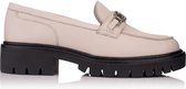 OMNIO laurie chain loafer beige leather -