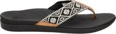 Reef Ortho Woven Dames Slippers - Black/White - Maat 41