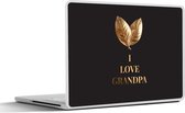 Laptop sticker - 12.3 inch - Spreuken - I love grandpa - Quotes - Opa - 30x22cm - Laptopstickers - Laptop skin - Cover