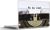 Laptop sticker - 11.6 inch - Typemachine - Vintage - To do lijst - 30x21cm - Laptopstickers - Laptop skin - Cover