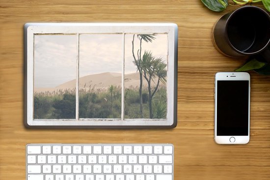 Sticker pour ordinateur portable - 11,6 pouces - Vue à travers - Dune - Plage