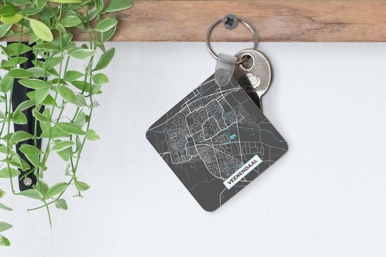 Porte-clés - Carte - Veenendaal - Grijs - Blauw - Plastique