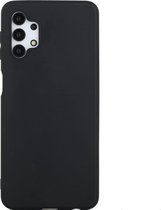Solid hoesje Geschikt voor: Samsung Galaxy A32 5G Soft Touch Liquid Silicone Flexible TPU Rubber - Zwart