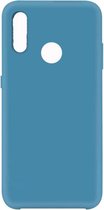 Solid hoesje Geschikt voor: Samsung Galaxy A20S Soft Touch Liquid Silicone Flexible TPU Rubber - Blauw Azuur