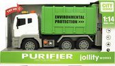 JollyVrooom - Camion poubelle - pick up - son - lumière - 1:14