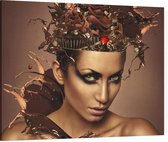 Chocolate Lady  - Foto op Canvas - 100 x 75 cm