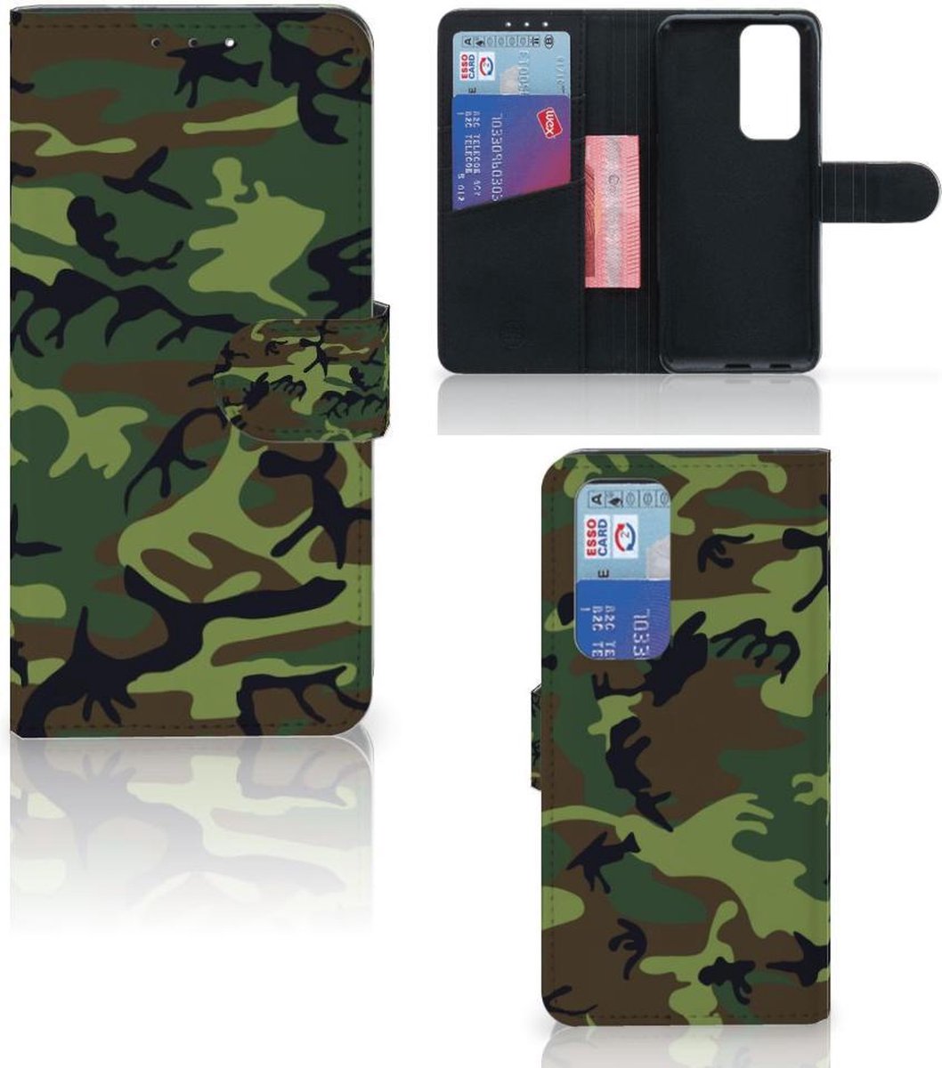 OPPO Find X3 Neo 5G Telefoon Hoesje Army Dark