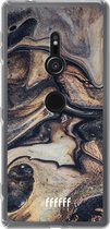 6F hoesje - geschikt voor Sony Xperia XZ2 -  Transparant TPU Case - Wood Marble #ffffff