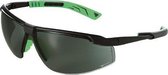 Univet veiligheidsbril 5X8 zwart/groen smoke