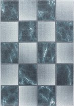 Modern laagpolig vloerkleed Ottawa - blauw 4201 - 80x250 cm