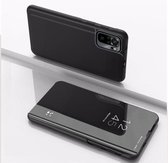 Voor Geschikt voor Xiaomi Redmi Note 10 Pro vergulde spiegel horizontale flip lederen tas met houder (zwart)