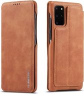 Voor Samsung Galaxy S20 FE LC.IMEEKE Hon Ancient Series horizontale flip lederen tas met houder en kaartsleuf (bruin)
