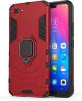 PC + TPU schokbestendige beschermhoes voor Vivo Y83, met magnetische ringhouder (rood)