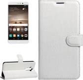Voor Huawei Mate 9 Litchi Texture Horizontale Flip Leren Case met Magnetische Gesp & Houder & Kaartsleuven & Portemonnee (Wit)