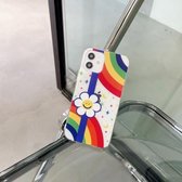 Nauwkeurig gat Transparant TPU-beschermhoesje voor iPhone 12 Pro Max (Rainbow Sunflower)
