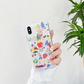 Nauwkeurig gat Transparant TPU-beschermhoesje voor iPhone XS / X (een dag van vrije tijd)