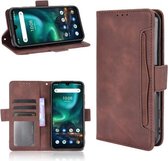 Voor UMIDIGI Bison GT Skin Feel Calf Pattern Horizontale flip lederen tas met houder & kaartsleuven en fotolijst (bruin)