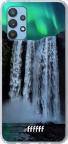 6F hoesje - geschikt voor Samsung Galaxy A32 4G -  Transparant TPU Case - Waterfall Polar Lights #ffffff