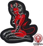 Sexy Female Devil geborduurde patch embleem | Strijkpatch embleemes | Military Airsoft