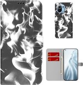 Voor Xiaomi Mi 11 Cloud Fog Pattern Horizontal Flip Leather Case met houder & kaartsleuf & portemonnee (zwart)